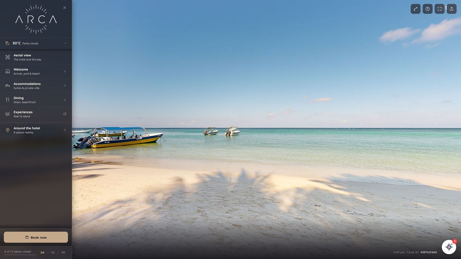 La plage de l’Arca Roatán, captée au Honduras